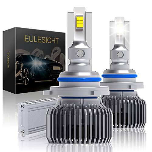 EuleSicht 9005 LED 헤드라이트전구, 전조등 100W 6000K 화이트 2022 업그레이드된 하이빔 9005 HB3 LED 헤드라이트,전조등 변환 키트, 할로겐 교체용, 팩 of 2