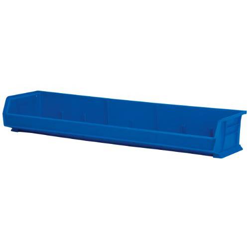 Akro-Mils 30320 AkroBins 플라스틱 스토리지 통 걸수있는 스태킹 컨테이너, (9-Inch x 33-Inch x 5-Inch), 블루, (4-Pack)