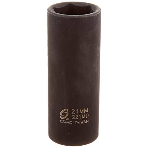 Sunex 221md 1/ 2-Inch 드라이브 21-mm 딥 임팩트소켓, 육각비트소켓