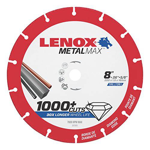 Lenox Tools 1972925 METALMAX 다이아몬드 엣지 차단 휠, 8 x 5/ 8