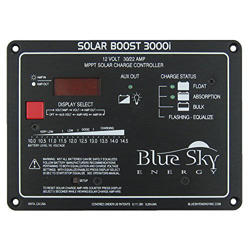 Blue Sky Energy SB3000i 태양광 부스트 30A MPPT 충전 컨트롤러 디스플레이, 완전 프로그래밍가능 Lead-Acid or 리튬 배터리