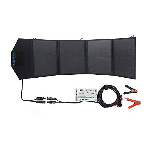 ACOPOWER HY-4x12.5W 12V 50 와트 휴대용 태양광 패널 키트 w/ 5A 충전 컨트롤러 Rv, 보트, 캠핑