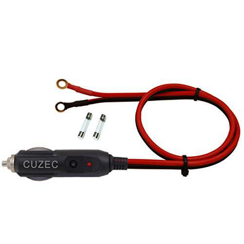 CUZEC Heavy-Duty 15A Male 플러그 시거잭 어댑터 파워 서플라이 케이블 1.6ft 0.5m 16 AWG 케이블 와이어 차량용 인버터 에어 펌프 전기,전동 컵 and DIY 1.6FT 롱