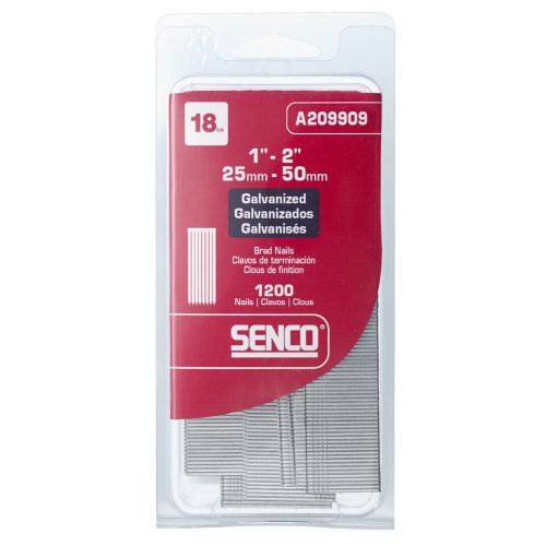 Senco A209909 18-Gauge-by-1-2-Inch Electro 아연도금 버라이어티팩 Brads