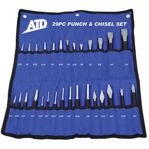 ATD Tools 729 29-Piece 펀치 and 치즐 세트