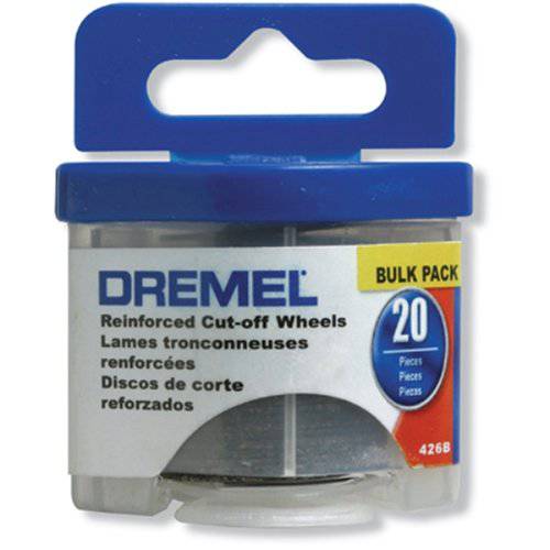 Dremel 426B 유리섬유 한층더강화된 Cut-off 휠, 1/ 32-Inch (0.8 mm) 휠 직경,  로터리툴 커팅 디스크 악세사리, 20 피스