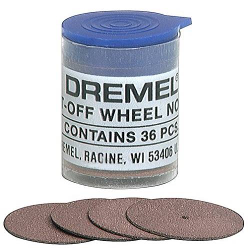 Dremel 409 컷오프 휠 15 16 23.8 mm 직경 .025” 0.6mm 디스크 두께 커팅 로터리툴 악세사리 36 피스