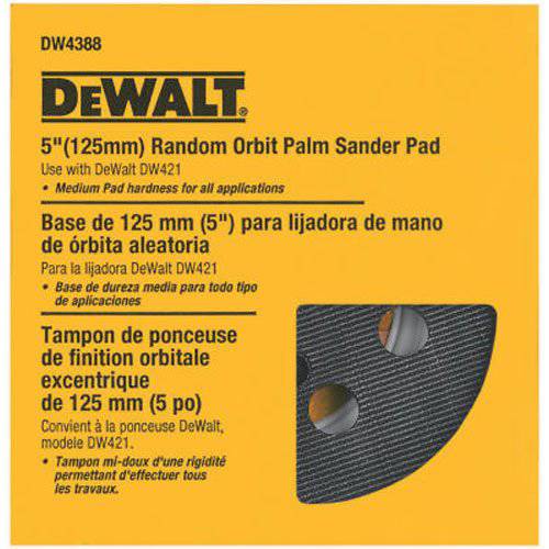 DEWALT 샌더 패드 5-Inch 오비탈 Fits the DW421K and DW423K DW4388