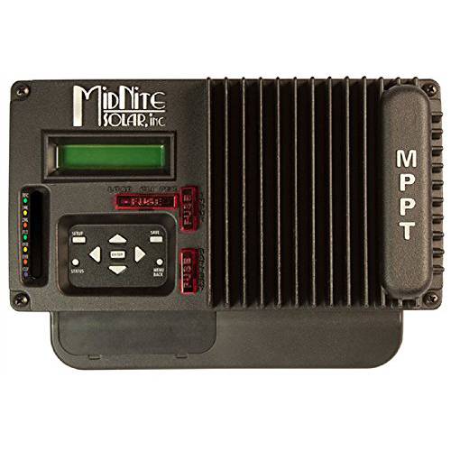 Midnite 태양광, The KID MPPT  충전 컨트롤러, 150VDC, 30A, 12-48V 배터리, LCD&  벽면 마운트 브라켓, 블랙, MNKID-B