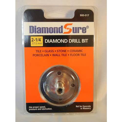 2-1/ 4 57.5 mm DiamondSure  다이아몬드 홀쏘 드릴 비트 글래스, 타일, 대리석무늬,마블, 세라믹, 도자기, Stone