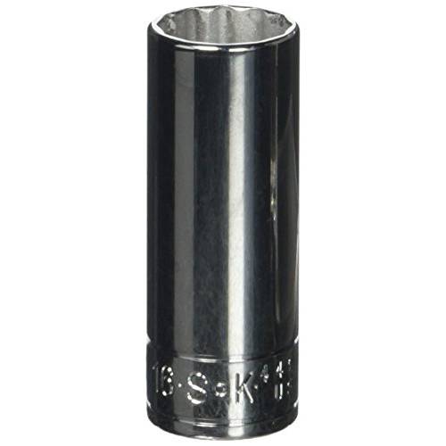 SK 프로페셔널 툴 44918 1/ 4 in. 드라이브 12-Point 분수 딥 크롬 소켓 - 9/ 16 in, 콜드 단조 스틸 소켓 SuperKrome 마감, Made in USA
