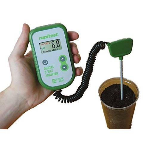 디지털 3 in 1 흙 테스터 분석기 pH, Fertility, 조리온도계 흙 가든 식물 테스트 테스터