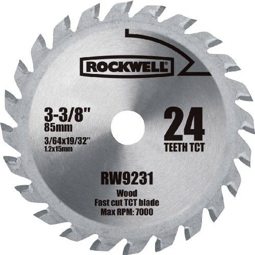Rockwell RW9231 VersaCut 3-3/ 8-inch 24T Carbide-tipped 원형 톱날