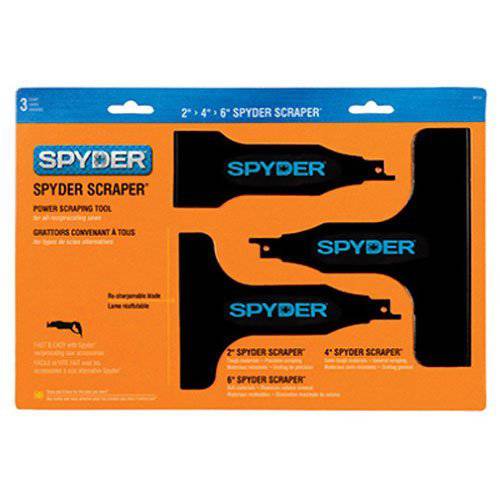 Spyder  스크레퍼 00243 긁기 툴 부착식 왕복 톱, 블랙, Multi-Pack
