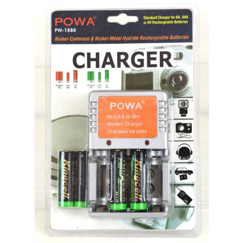 Powa PW-1888 Ni-MH AA, AAA, 9V 배터리 충전기