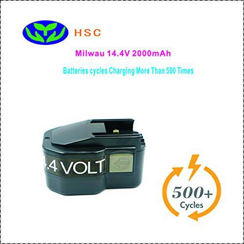 2000mAh 충전식 배터리 팩 Mil14.4A 니카드 배터리 14.4V 교체용 밀워키 14.4v 배터리 48-11-1000 48-11-1014 48-11-1024
