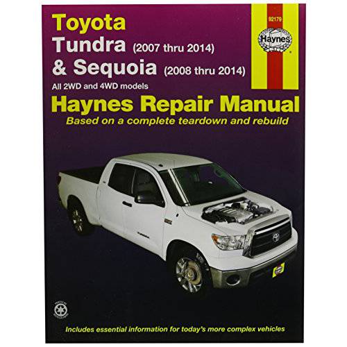 Haynes Repair Manuals  토요타 툰드라 2007-2014 and 세쿼이아 2008-2014 (92179)