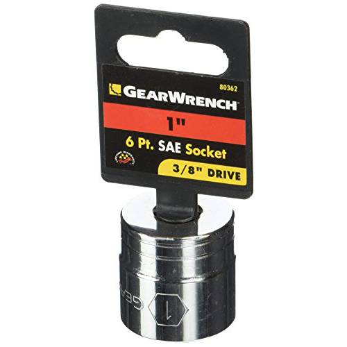 GEARWRENCH 3/ 8 드라이브 스탠다드 SAE 소켓 1, 6 심 - 80362