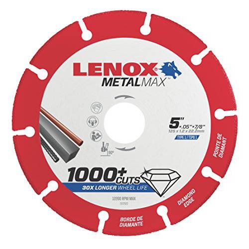 Lenox Tools 1972922 METALMAX 다이아몬드 엣지 차단 휠, 5 x 7/ 8