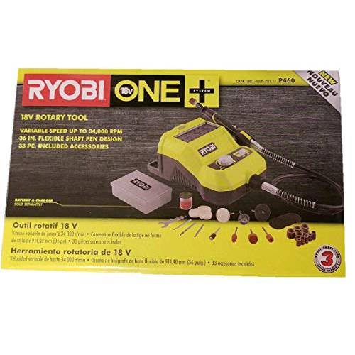 Ryobi  원+ 플러스 18 볼트 속도조절가능 로터리툴 P460 (벌크, 대용량 포장)