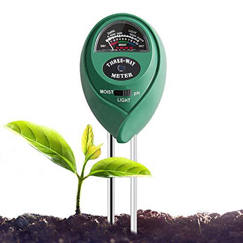 VIVOSUN 흙 테스터 3-in-1 식물 수분계 라이트 and pH 테스터 가정용 가든 잔디 Farm 실내 and 아웃도어 사용 개선 식물 건강한 성장