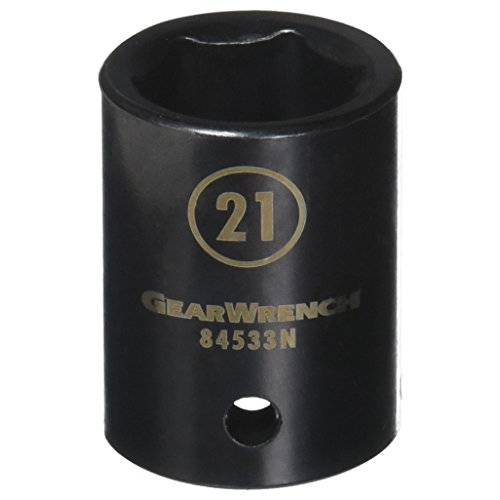 GEARWRENCH 1/ 2 드라이브 스탠다드 충격 매트릭 소켓 21mm, 6 심 - 84533N