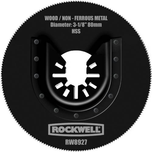 Rockwell RW8927 3-1/ 8-Inch Sonicrafter 진동 다용도도구 HSS 톱날 범용 맞춤 시스템