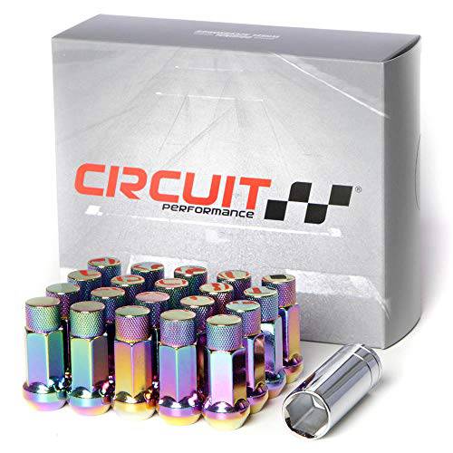Circuit Performance  단조 스틸 Extended 육각 러그 너트 애프터마켓 휠: 12x1.5 네오 크롬 - 20 피스 세트+  툴