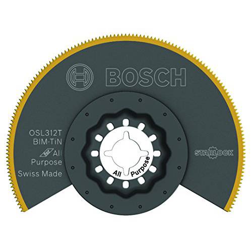 보쉬 OSL312T Starlock 진동 멀티 툴 티타늄 Bi-Metal 분할 톱날, 3-1/ 2