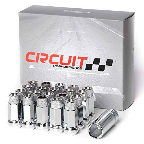 Circuit Performance  단조 스틸 Extended 오픈 End 육각 러그 너트 애프터마켓 휠: 12x1.5 크롬 - 20 피스 세트+  툴