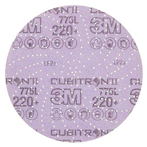 Cubitron - 64270 3M II 후크It 클린 샌딩 필름 디스크 775L - 220+ 그릿 진공 원형사포 - 후크 and 루프 부착식 - 메탈, Composites,  유리섬유 - 5