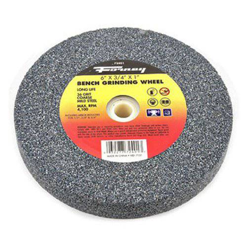 Forney 72402 벤치 그라인딩 휠, Vitrified 1-Inch Arbor, 80-Grit, 6-Inch-by-3/ 4-Inch