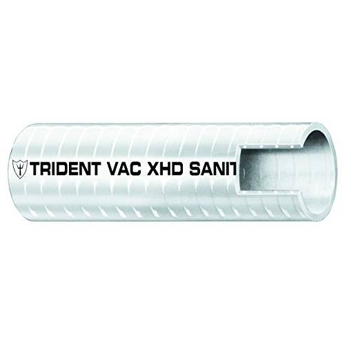 Trident  선박 148-0586 비닐 VAC XHD Sanitation 호스, 28 psi 최고 압력, 50’ Length x 5/ 8 ID, 화이트
