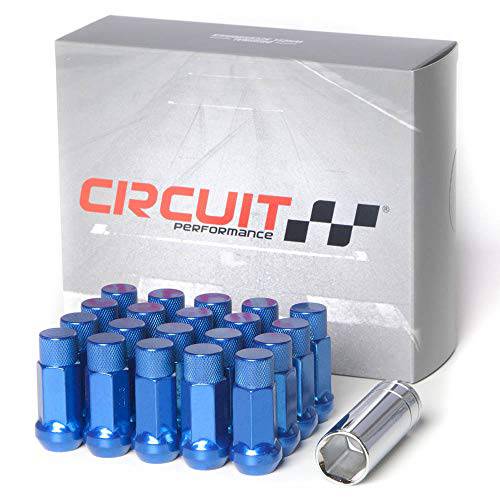 Circuit Performance  단조 스틸 Extended 육각 러그 너트 애프터마켓 휠: 12x1.25 블루 - 20 피스 세트+  툴