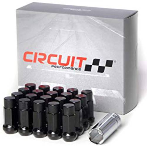 Circuit Performance  단조 스틸 Extended 육각 러그 너트 애프터마켓 휠: 1/ 2-20 블랙 - 20 피스 세트+  툴