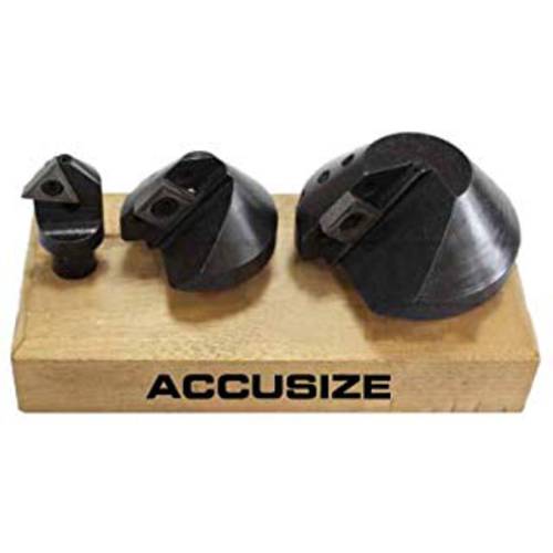 Accusize Industrial Tools 1/ 4’’, 1/ 2’’ and 1-1/ 4’’ 90 도 Indexable 카바이드 Countersinks, 0046-0990