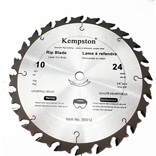Kempston 99312 10-Inch by 24 톱니 산업용 Rip 두꺼운 Kerf 블레이드 5/ 8-Inch Arbor