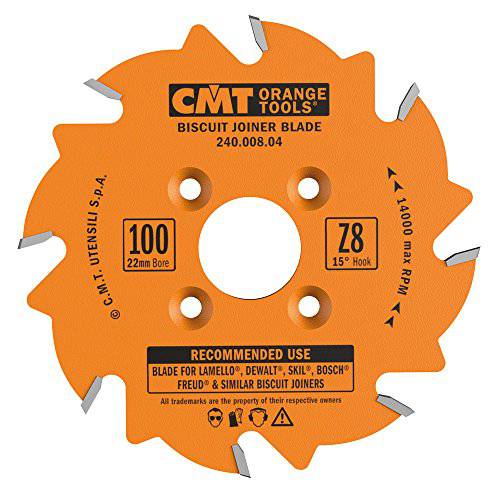 CMT 240.008.04 쿠키 Joiner 블레이드, 4-Inch 직경 x 8 이, PTFE-Coated.
