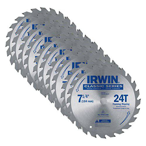 Irwin 25130 클래식 Series 원형 톱날 24T 7-1/ 4 (팩 of 10)