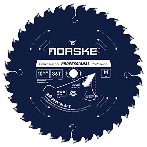 Norske Tools NCSBS421 10-1/ 4 인치 36Tooth 빔 톱날 5/ 8 인치 and 다이아몬드 Knockout 구경