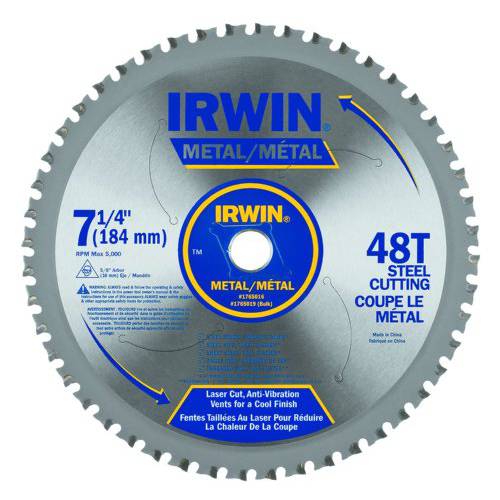IRWIN 툴 Metal-Cutting 원형 톱날, 7 1/ 4-inch, 48T (4935555)
