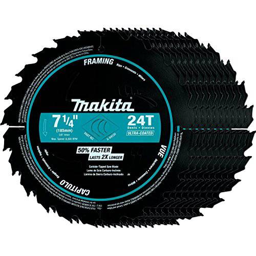 Makita A-94530-10 7-1/ 4 24T Carbide-Tipped Ultra-Coated 원형 톱날, 프레이밍, 10/ Pk
