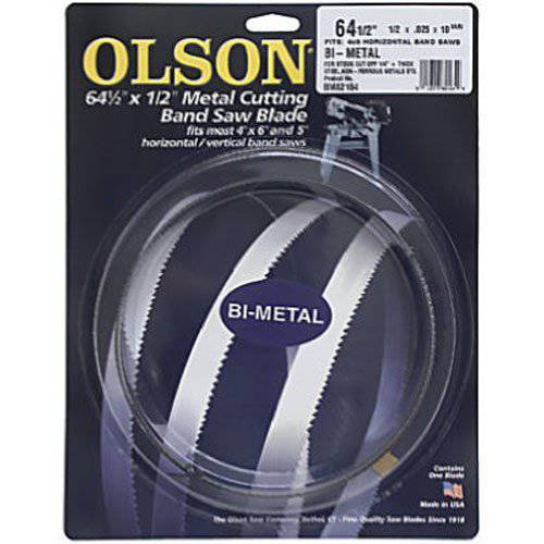 Olson 톱 BM82164BL BI-Metal 밴드쏘 블레이드, 1/ 2 by .025-Inch, 10/ 14 VARI 64-1/ 2-Inch