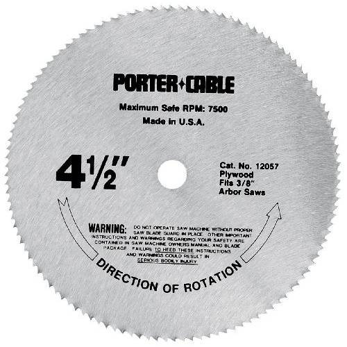 PORTER-CABLE 4-1 2-Inch 원형 톱날 합판 커팅 120-Tooth 12057