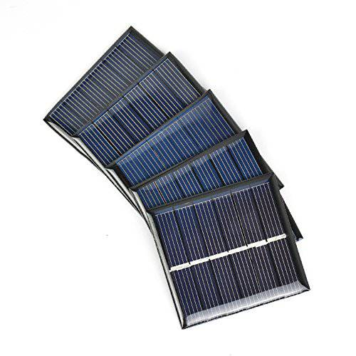 AOSHIKE 10Pcs 3V 120mA 마이크로 태양광 판넬 세포 DIY 태양광 에폭시, 에폭시 접착제 플레이트 전기,전동 장난감 물건 Photovoltaic 세포 충전기 60x55mm/ 2.36x2.16inch