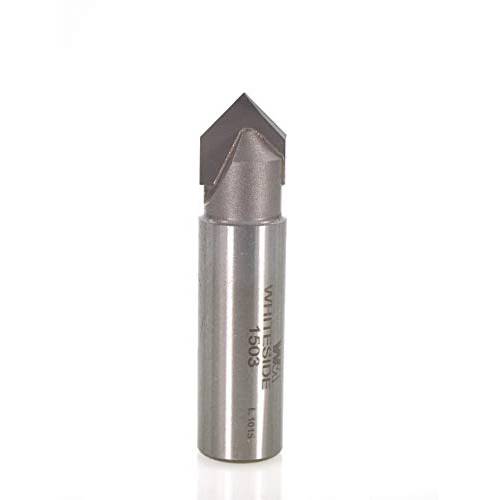 Whiteside Router Bits 1503 V-Groove 비트 90-Degree 1/ 2-Inch 커팅 직경 and 1/ 4-Inch 심 Length