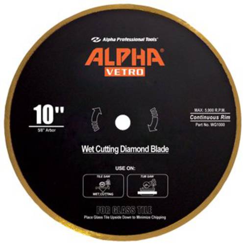 10 Alpha Vetro 글래스 다이아몬드 블레이드 5/ 8 arbor