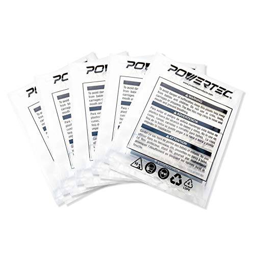 POWERTEC 70010 클리어 플라스틱 먼지 콜렉션 백, 19-1/ 2 -인치 x 41-Inch | 집진기 백 머신 19-1/ 2” 필터 드럼  5 팩