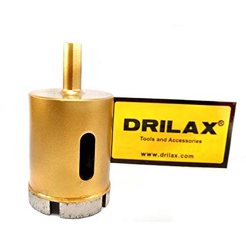 Drilax 1 3/ 4 인치 다이아몬드 브릭 콘크리트 블록 석공직 홀쏘 헤비듀티 습식건식 사용 1-3/ 4 인치 1.75 인치 싱글 팩