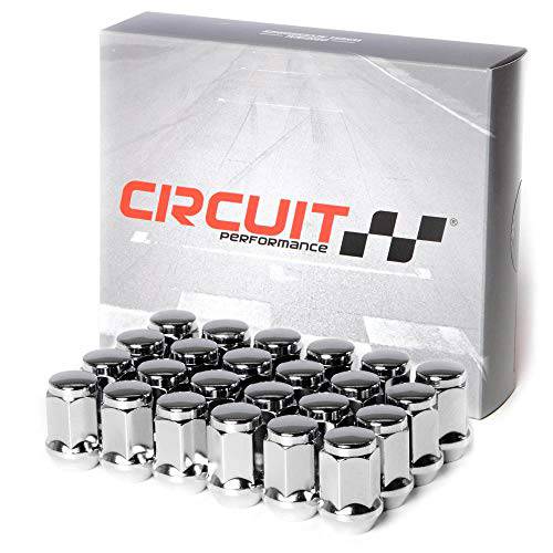 Circuit Performance 1/ 2-20 크롬 Closed End 벌지 에이콘 러그 너트 콘 의자 단조 스틸 (24 피스)